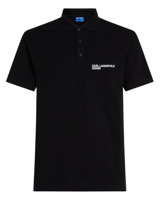 メンズ Karl Lagerfeld ポロシャツ Black