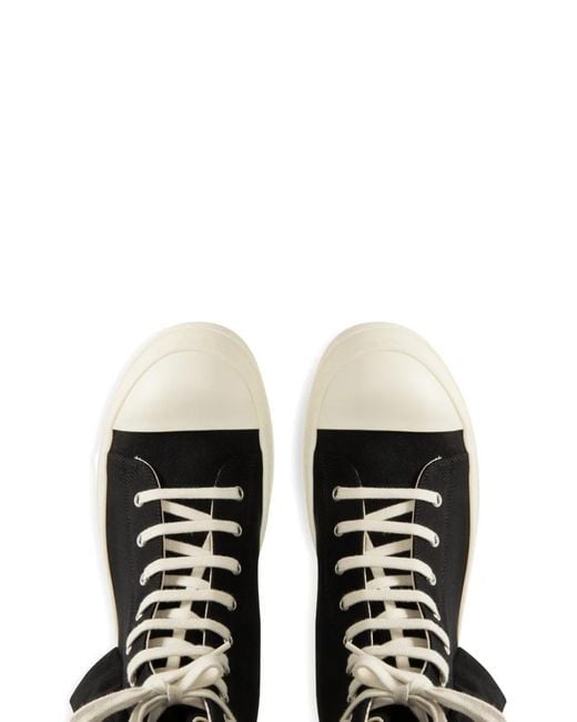 Rick Owens Black Zip Cargo Sneakers for men