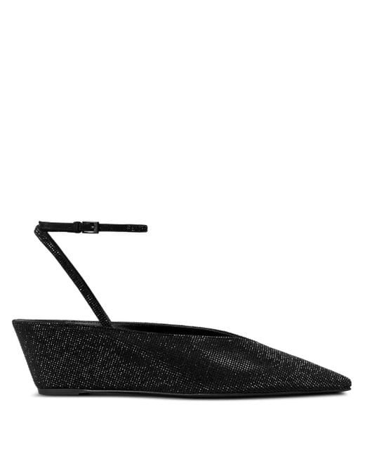 Tory Burch Black "Pave" Wedge 50Mm