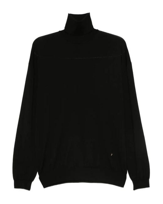Moschino Black Turtleneck Wool Sweater