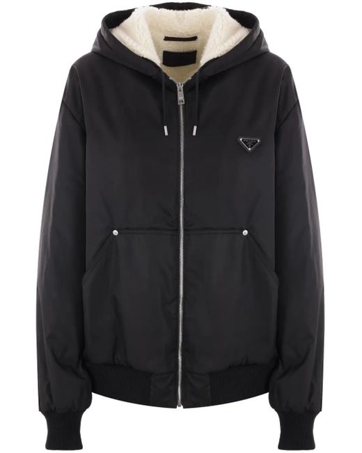 Giacca Re-Nylon Con Logo A Triangolo di Prada in Black da Uomo