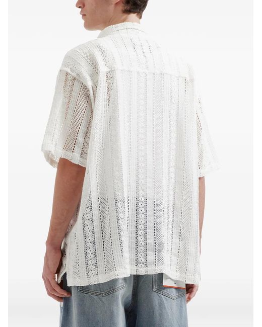 Camisa De Ganchillo AFTERMATHS de hombre de color White