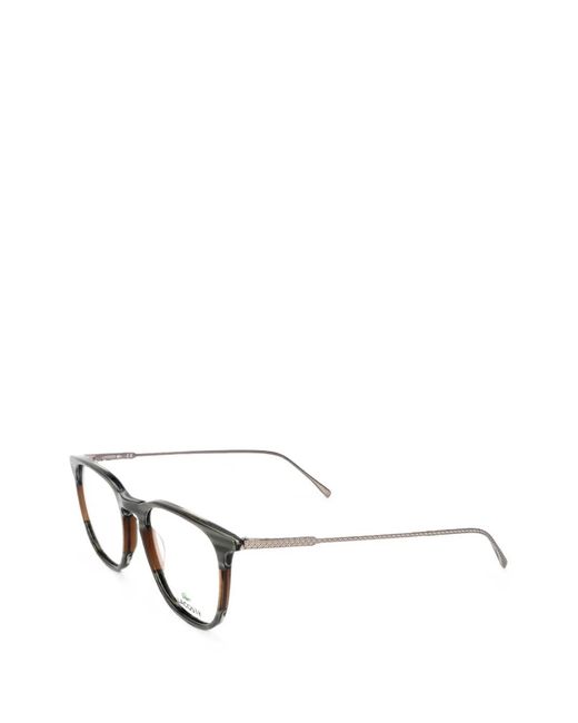 Lacoste White Round-Frame Glasses for men