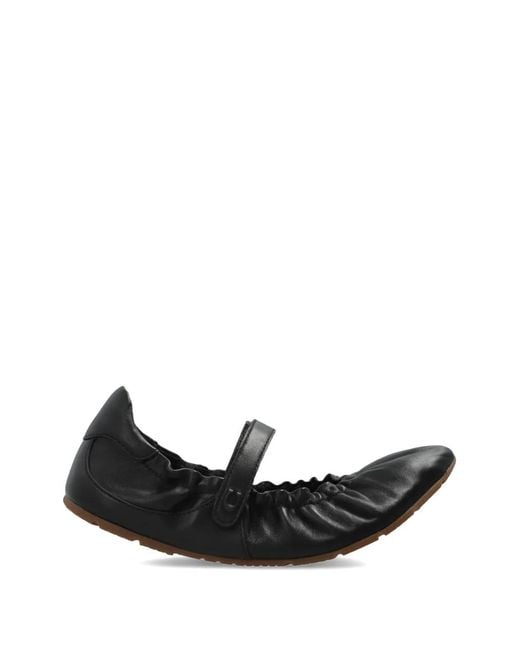 COACH Black Strap Ballet Flats