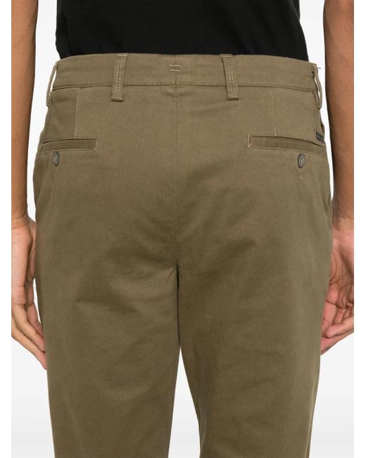 Remus Uomo Brown Logo-Patch Trousers for men