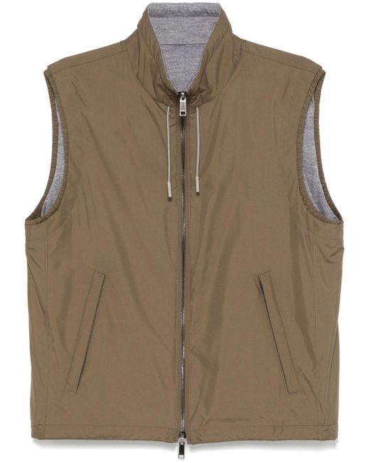 Zegna Green Reversible Gilet for men