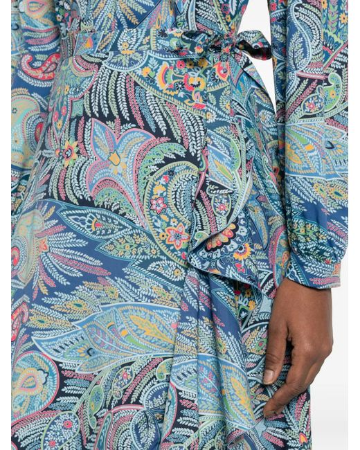Etro Blue Cotton Elastane Skirt