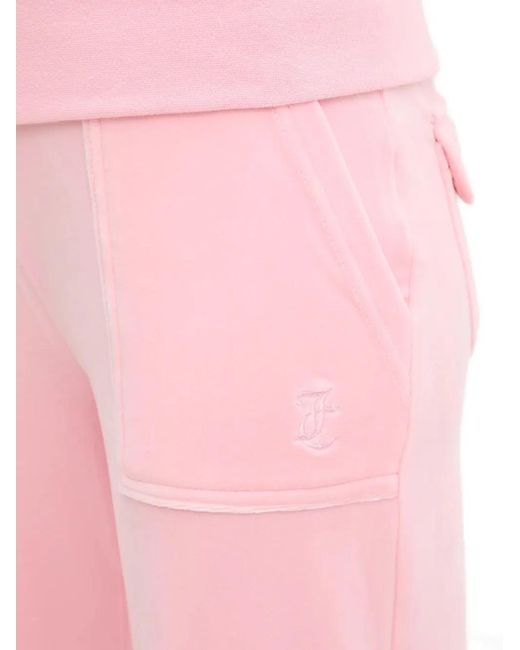 Juicy Couture Pink Patch-Pocket Track Pants