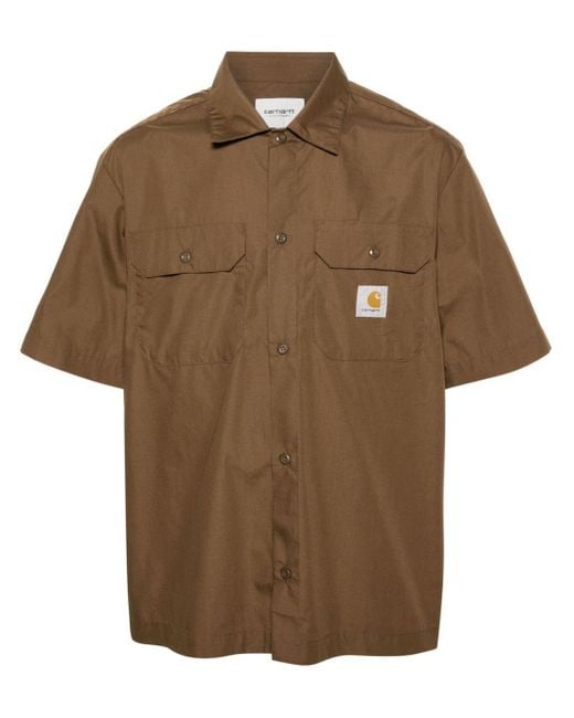 Camisa Craft de manga corta Carhartt de hombre de color Brown