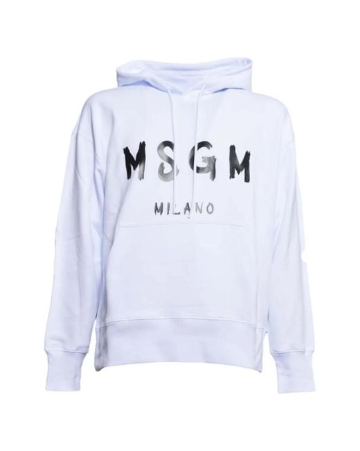 MSGM Blue Logo Hoodie for men