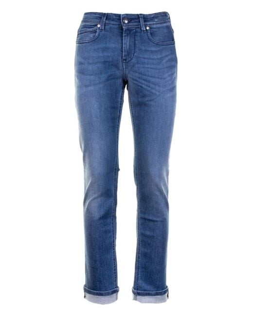 Re-hash Jeans Met Omgeslagen Pijpen in het Blue voor heren