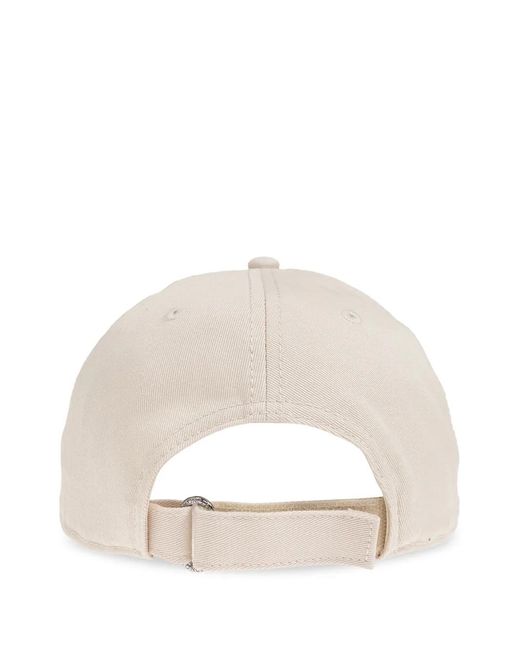 Moncler Natural Logo-Embroidered Cap