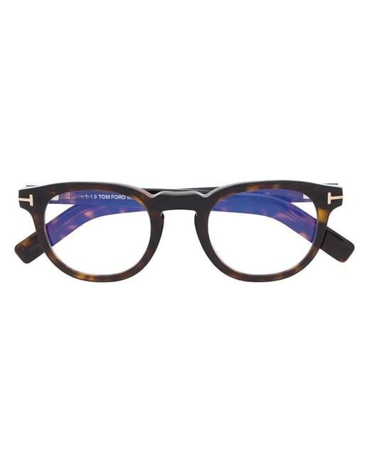 Tom Ford Blue Round Frame Glasses
