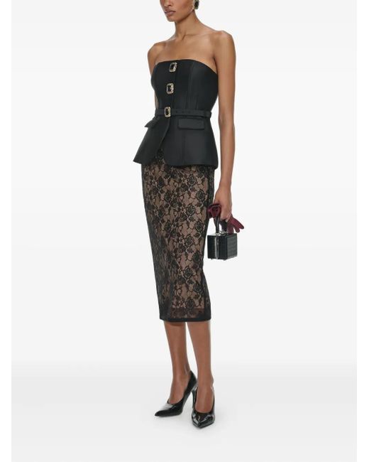 Self-Portrait Brown Midirock Aus Spitze