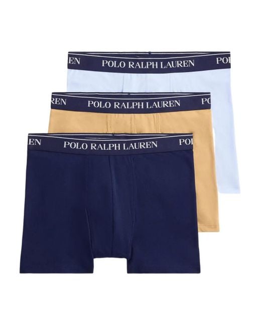 Polo Ralph Lauren Drie Boxershorts Met Logoband in het Blue voor heren