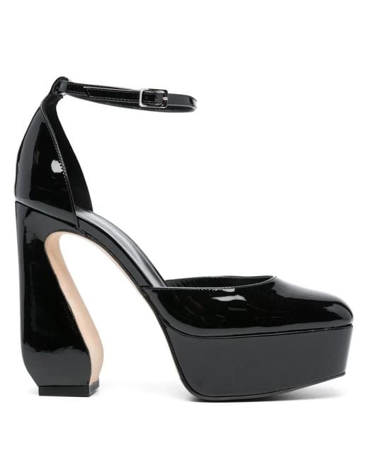 Sergio Rossi Black Si Rossi 85Mm Ankle-Strap Pumps