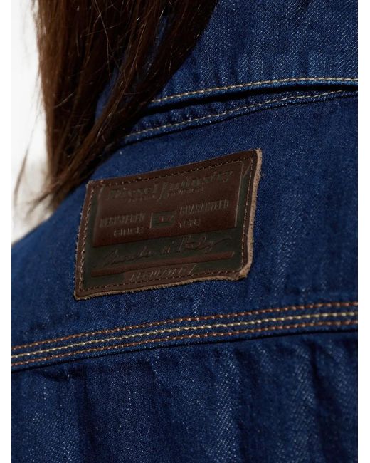 DIESEL Blue Logo-Patch Denim Jacket