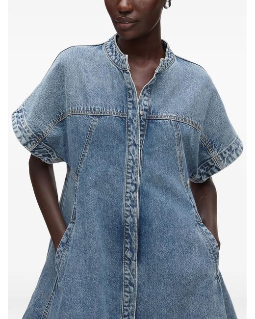 3.1 Phillip Lim Blue Robe À Manches Courtes