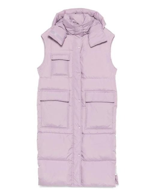 Marc O' Polo Purple Hooded Quilted Vest
