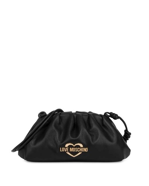 Love Moschino Black Logo-Plaque Crossbody Bag