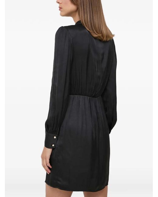 Morgan Black Tie-Detail Mini Dress