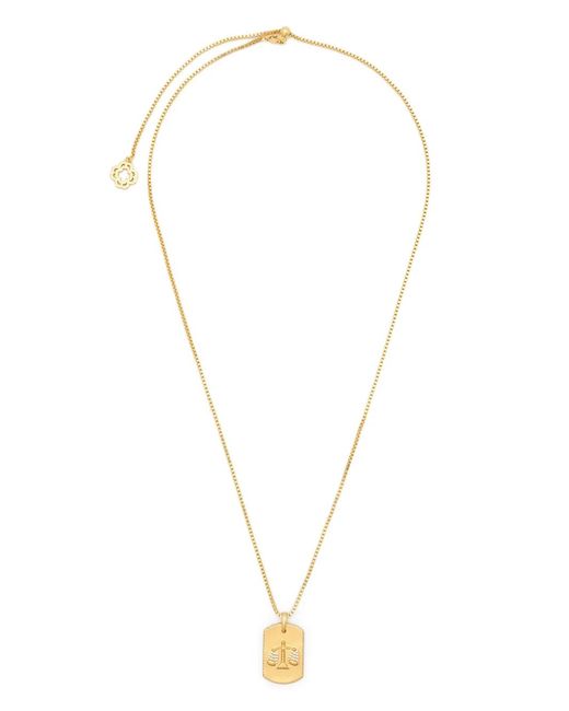 Maje White Zodiac Sign Plaque Necklace