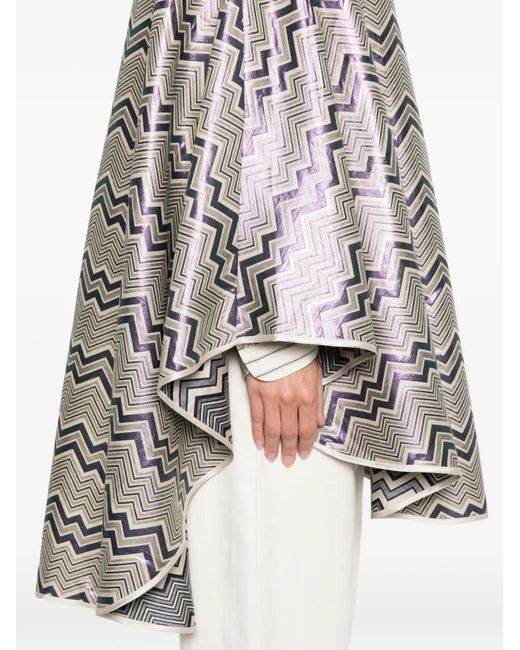 Missoni Gray Chevron-Pattern Hood Cape
