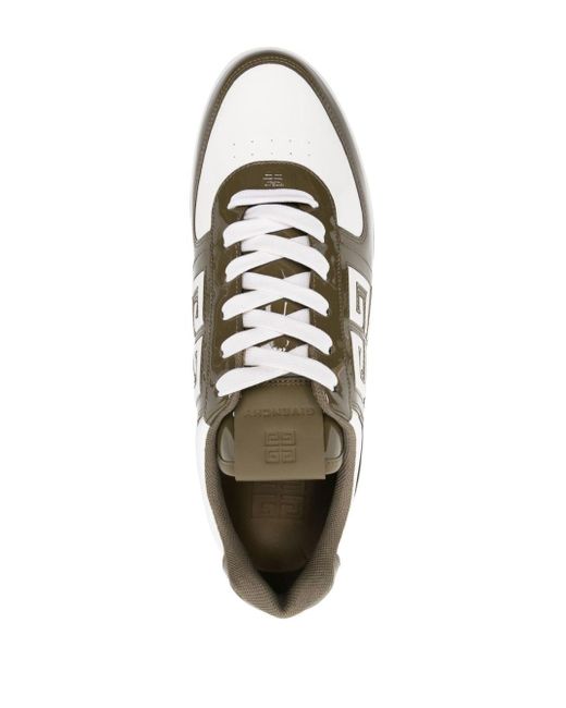 Givenchy White G4 Panelled Leather Sneakers for men