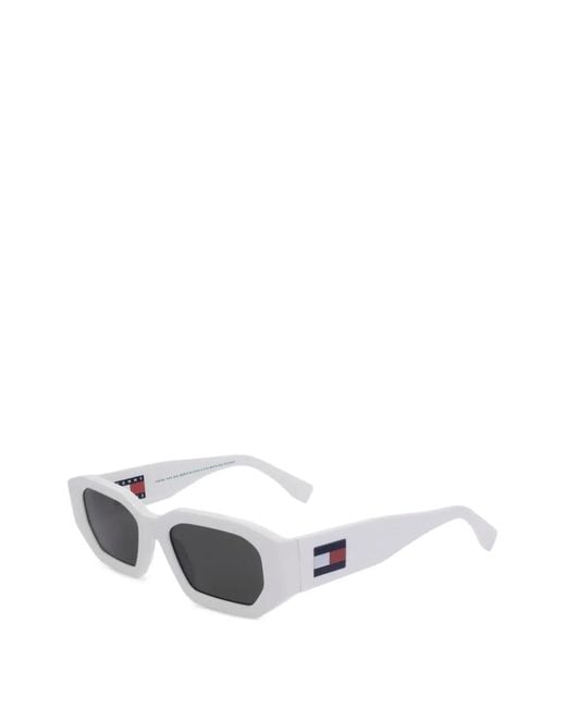 Tommy Hilfiger White Geometric-Frame Sunglasses