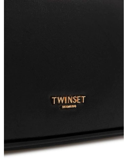 Twinset Black Chain-Strap Shoulder Bag