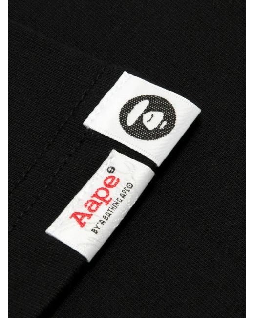 Aape By A Bathing Ape Black Aapeunvs Cotton T-Shirt for men