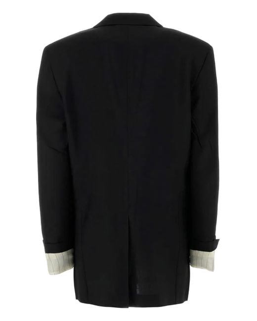 Prada Black Single-Breasted Kid Mohair Jacket