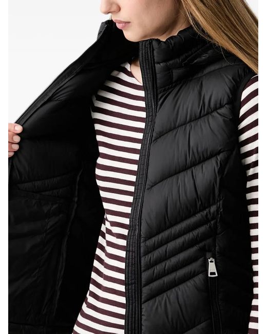 DKNY Black Quilted Hooded Gilet