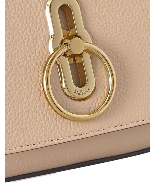 Mulberry Natural Small Amberley Grained Leather Shoulder Bag
