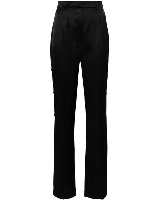 Pantalon Felina à coupe droite Nanushka en coloris Black