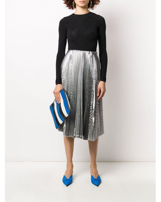 balenciaga silver skirt