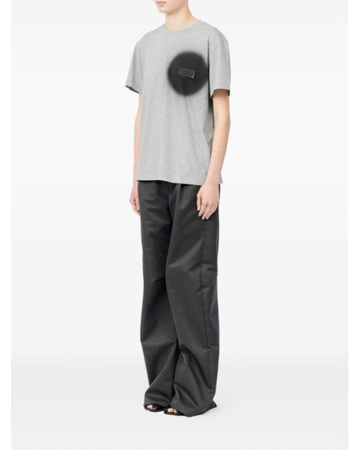 MM6 by Maison Margiela Gray Roundneck Appliqué Sweatshirt