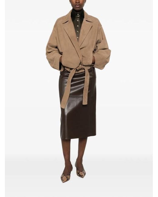 Khaite Natural Alder Belted Jacket