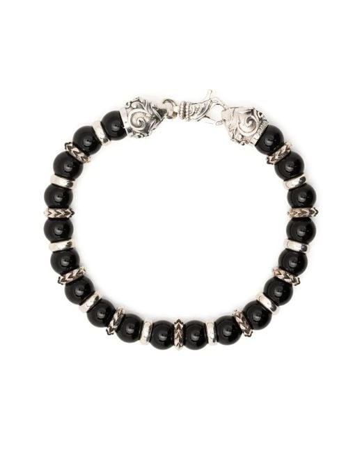 Emanuele Bicocchi Black Arabesque Beaded Bracelet