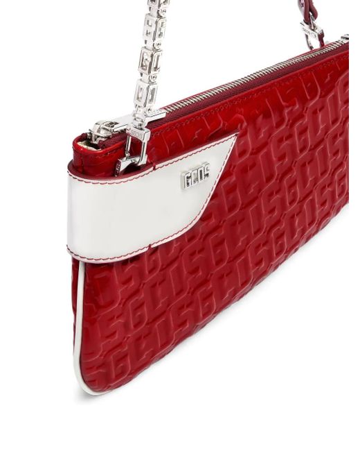 Gcds Red Comma Notte Monogram Shoulder Bag