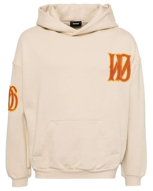 we11done Natural Logo-Patch Hoodie for men