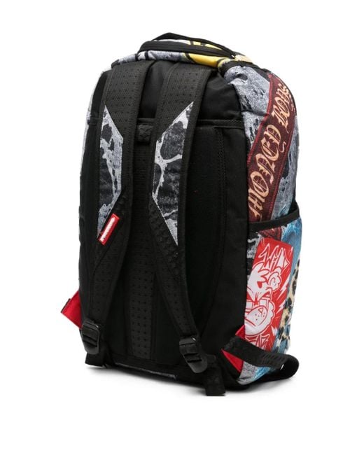 Sprayground Gray Paneled Backpack for men