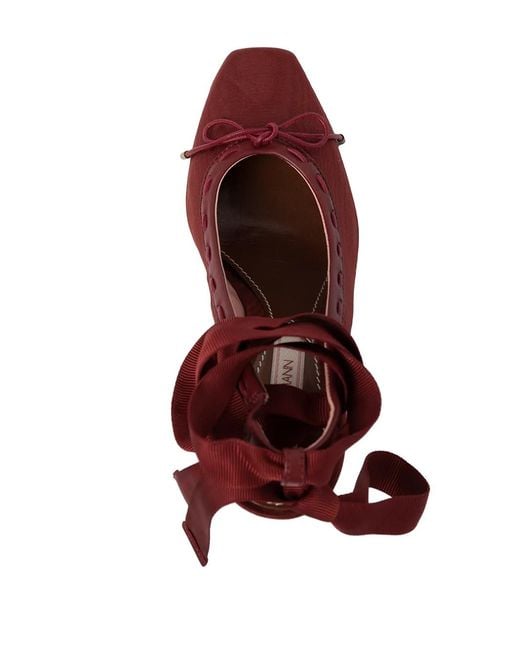 Zimmermann Red Chisel Toe Ballerina Slingback Pumps