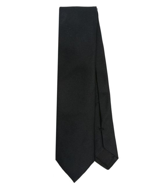 Versace Seidenkrawatte mit '90s Vintage-Logo in Black für Herren