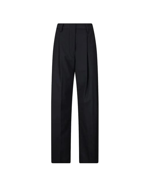 Thelatest Black Pleated Wide-Leg Trousers