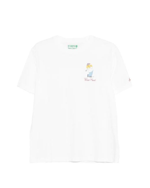 Mc2 Saint Barth White Portofino Printed T-Shirt for men