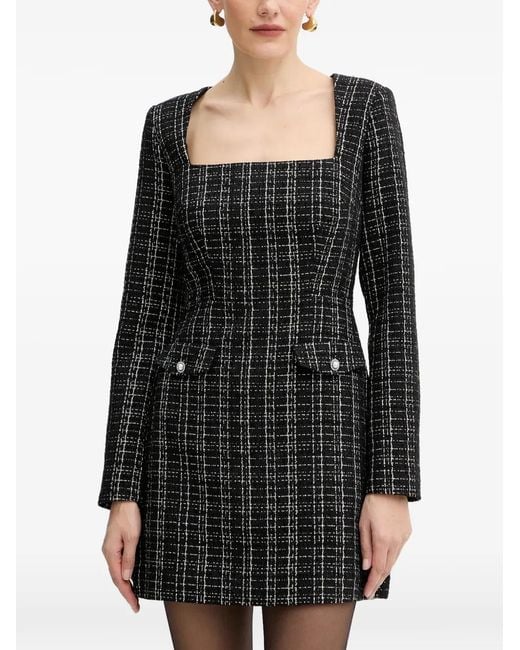 Guess Black Square-Neck Mini Dress