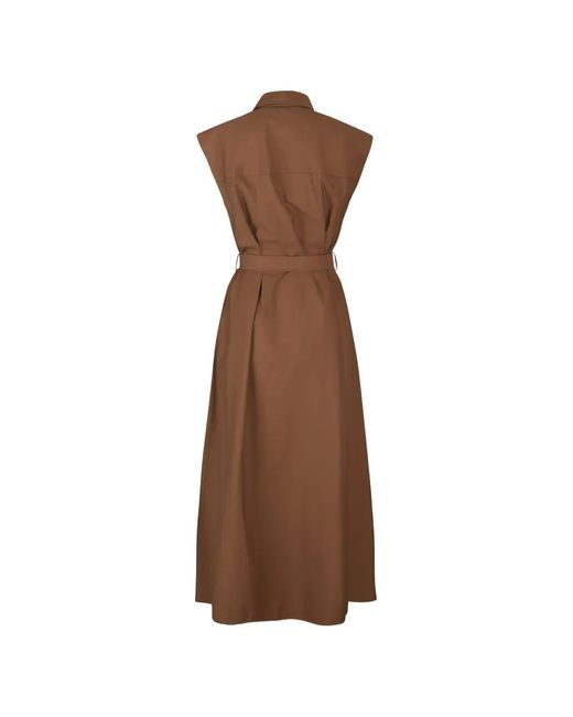 Brunello Cucinelli Brown Shirt Dresses