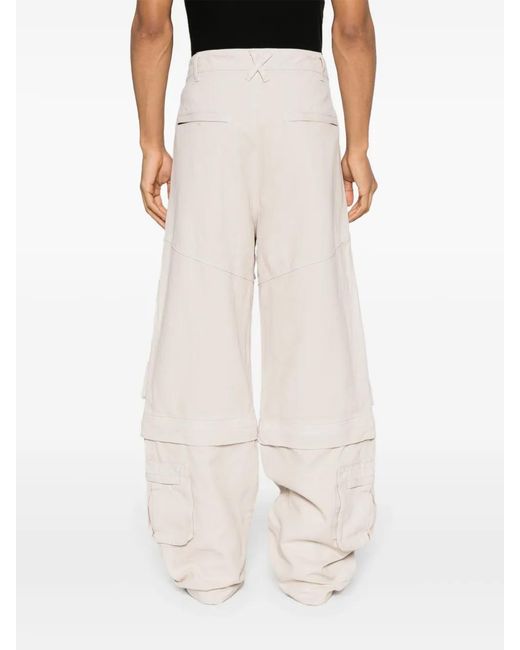 Entire studios Natural Panelled Cotton Cargo Trousers