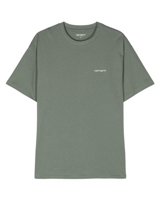 Carhartt S/S Script cotton T-shirt in Green für Herren